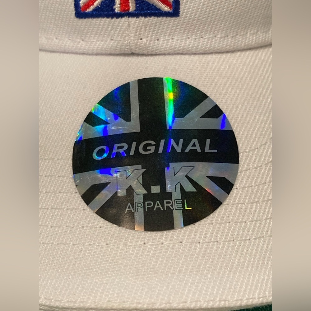 NEW London Embroidered Snap Back White Hat Cap Union Jack Flag Adjustable Sizing - Picture 2 of 9